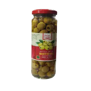 Swiss Garden Green Pitted Olives 340g